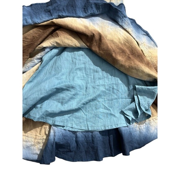 Vtg Domin y2k dark fairy grunge dress blue brown Hippie Tie Dye - Picture 5 of 15